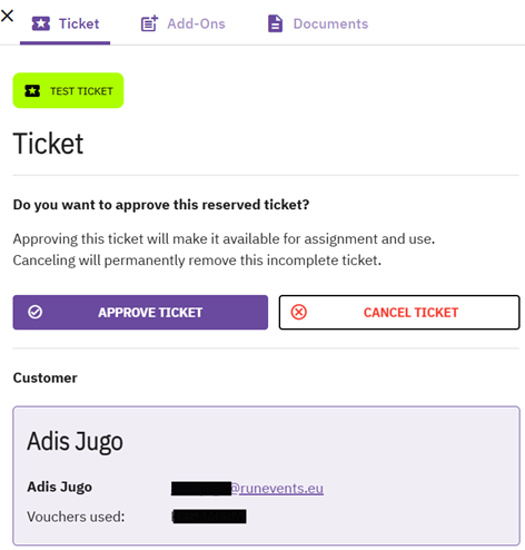 A screenshot of a ticket AI-generated content may be incorrect.
