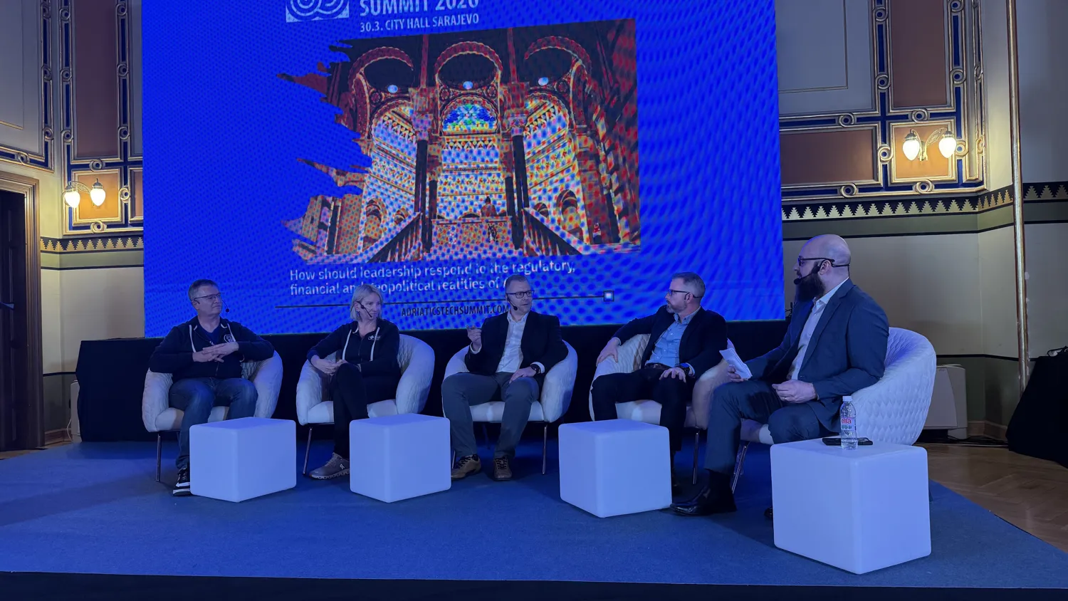 A panel discussion at the Adriatics Tech Summit.