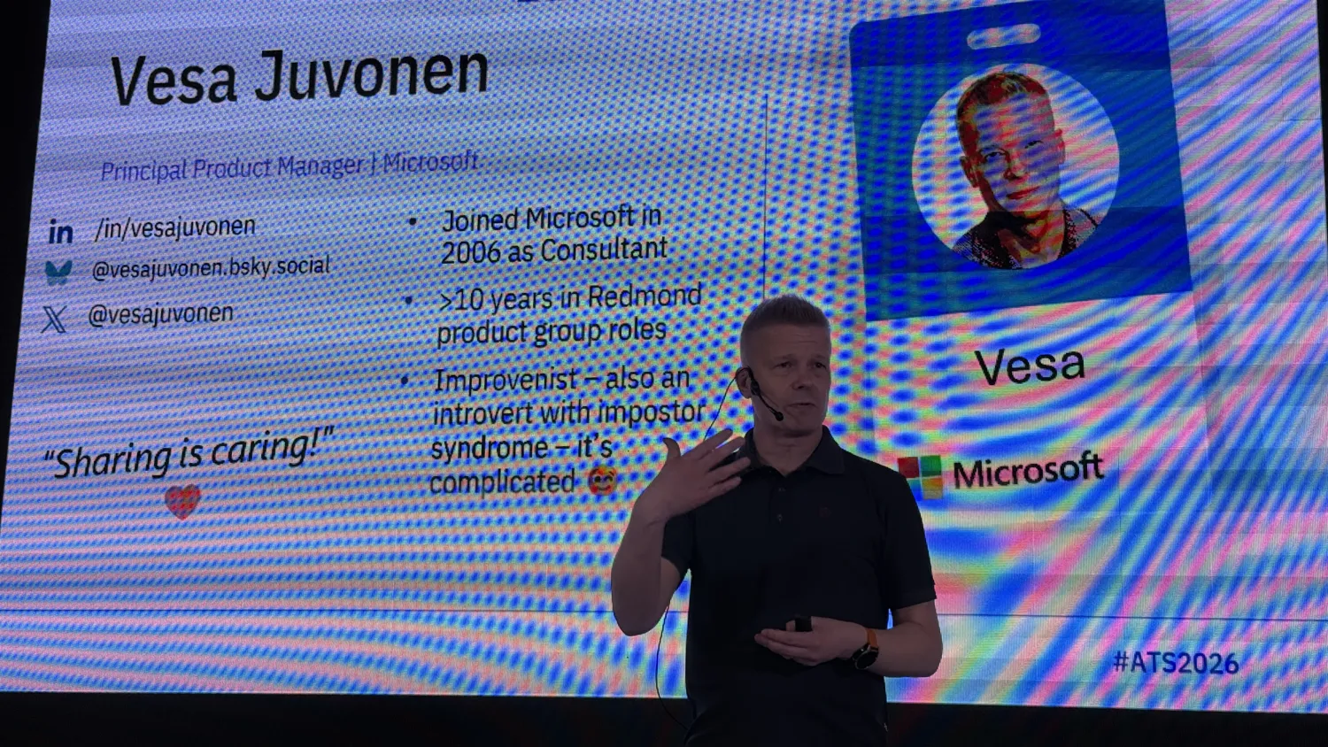 A Microsoft speaker presenting at the Adriatics Tech Summit.