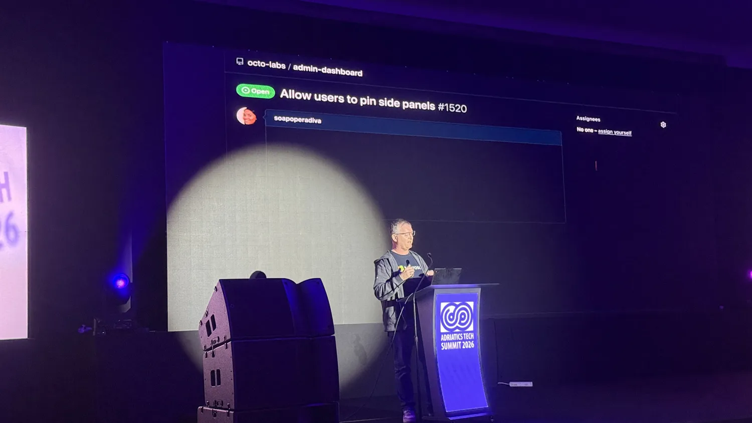 A speaker presenting during a session in Sarajevo