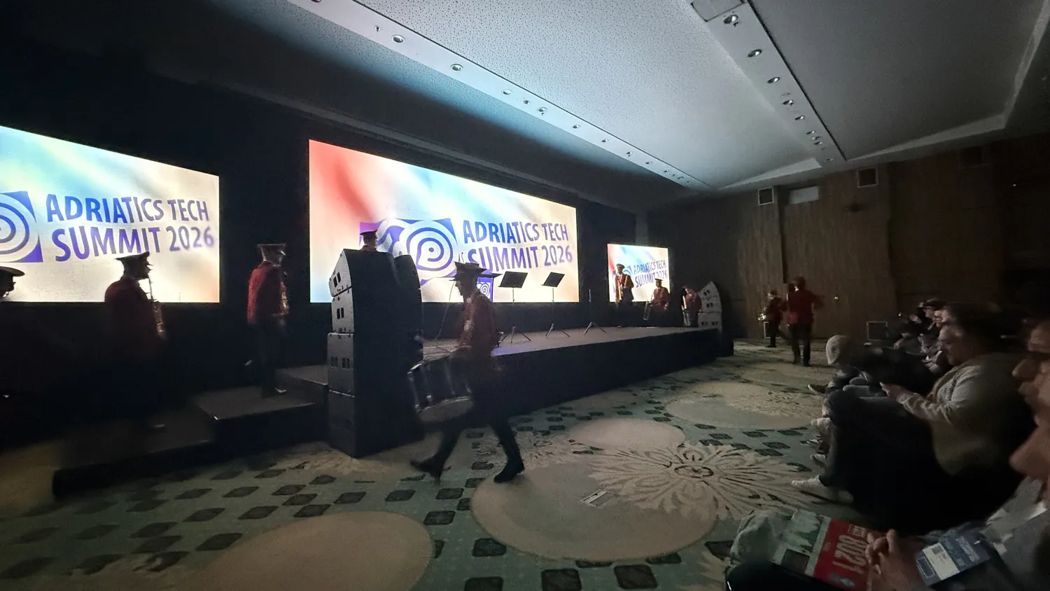 The conference hall during a session at the Adriatics Tech Summit.