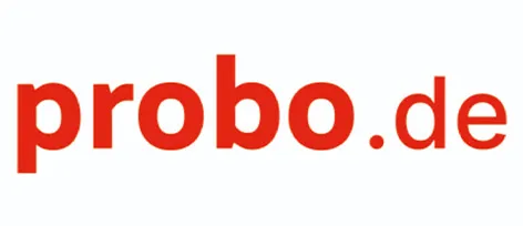 Red corporate logo featuring the text "probo.de" in bold uppercase letters. The text is presented in a clean, modern sans-serif font.